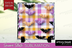 Gingram Halloween Slate PNG - Spooky Cute Square Slate Product Image 1