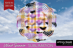 Gingram Halloween Wind Spinner Sublimation PNG - Spooky Cute Product Image 1