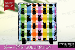 Gingram Halloween Slate PNG - Spooky Cute Square Slate Product Image 1