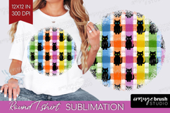 Gingram Halloween Round Tshirt Background - Spooky Cute PNG Product Image 1