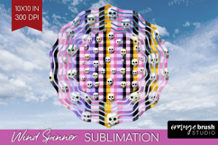 Gingram Halloween Wind Spinner Sublimation PNG - Spooky Cute Product Image 1