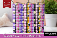 Gingram Halloween Tumbler Wrap - Spooky Cute Tumbler PNG Product Image 1