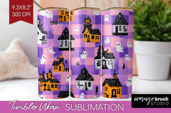Gingram Halloween Tumbler Wrap - Spooky Cute Tumbler PNG Product Image 1
