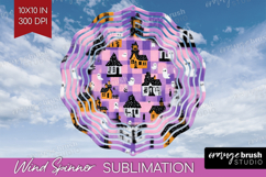 Gingram Halloween Wind Spinner Sublimation PNG - Spooky Cute Product Image 1