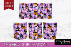 Gingram Halloween Mug Wrap - Spooky Cute Mug PNG Sublimation Product Image 1