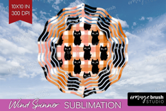 Gingram Halloween Wind Spinner Sublimation PNG - Spooky Cute Product Image 1
