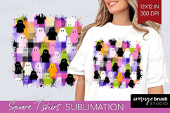 Gingram Halloween Square Tshirt Background - Spooky Cute PNG Product Image 1