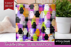 Gingram Halloween Tumbler Wrap - Spooky Cute Tumbler PNG Product Image 1