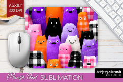 Gingram Halloween Mouse Pad Sublimation - Spooky Cute PNG Product Image 1
