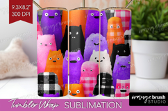 Gingram Halloween Tumbler Wrap - Spooky Cute Tumbler PNG Product Image 1