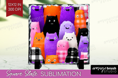 Gingram Halloween Slate PNG - Spooky Cute Square Slate Product Image 1