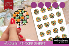 Gingram Halloween Round Sticker - Spooky Cute Printable Product Image 1