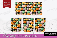 Gingram Halloween Mug Wrap - Spooky Cute Mug PNG Sublimation Product Image 1
