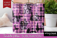 Gingram Halloween Tumbler Wrap - Spooky Cute Tumbler PNG Product Image 1