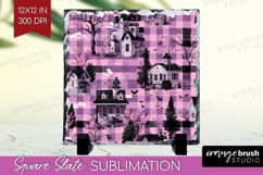 Gingram Halloween Slate PNG - Spooky Cute Square Slate Product Image 1