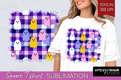 Gingram Halloween Square Tshirt Background - Spooky Cute PNG Product Image 1