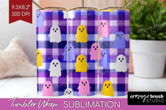 Gingram Halloween Tumbler Wrap - Spooky Cute Tumbler PNG Product Image 1