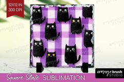 Gingram Halloween Slate PNG - Spooky Cute Square Slate Product Image 1