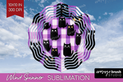 Gingram Halloween Wind Spinner Sublimation PNG - Spooky Cute Product Image 1