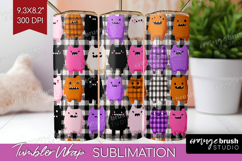 Gingram Halloween Tumbler Wrap - Spooky Cute Tumbler PNG Product Image 1