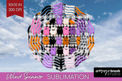 Gingram Halloween Wind Spinner Sublimation PNG - Spooky Cute Product Image 1