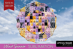 Gingram Halloween Wind Spinner Sublimation PNG - Spooky Cute Product Image 1