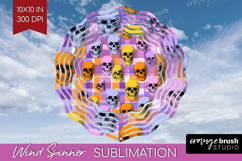Gingram Halloween Wind Spinner Sublimation PNG - Spooky Cute Product Image 1