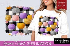 Gingram Halloween Square Tshirt Background - Spooky Cute PNG Product Image 1