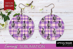 Gingram Halloween Round Earrings - Spooky Cute PNG Product Image 1
