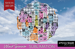 Gingram Halloween Wind Spinner Sublimation PNG - Spooky Cute Product Image 1