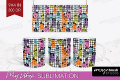 Gingram Halloween Mug Wrap - Spooky Cute Mug PNG Sublimation Product Image 1