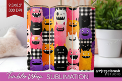 Gingram Halloween Tumbler Wrap - Spooky Cute Tumbler PNG Product Image 1