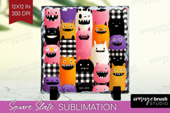 Gingram Halloween Slate PNG - Spooky Cute Square Slate Product Image 1