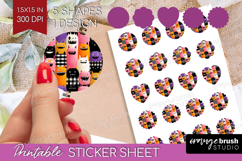 Gingram Halloween Round Sticker - Spooky Cute Printable Product Image 1