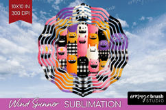 Gingram Halloween Wind Spinner Sublimation PNG - Spooky Cute Product Image 1