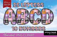 Halloween Doodle Aphabet Clipart - Spooky Cute Letters PNG Product Image 1