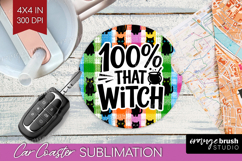 Sarcastic Quote Car Coaster - Halloween Coaster PNG Product Image 1