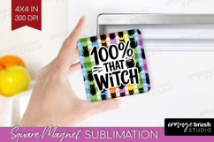 Sarcastic Quote Magnet Sublimation - Halloween Square Magnet Product Image 1