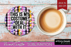 Sarcastic Quote Round Coaster - Halloween Coaster PNG Product Image 1
