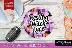 Sarcastic Quote Car Coaster - Halloween Coaster PNG Product Image 1