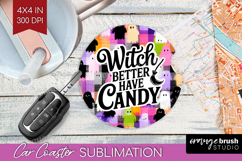 Sarcastic Quote Car Coaster - Halloween Coaster PNG Product Image 1