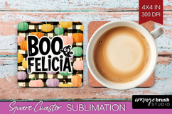 Sarcastic Quote Square Coaster - Halloween Coaster PNG Product Image 1