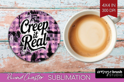 Sarcastic Quote Round Coaster - Halloween Coaster PNG Product Image 1