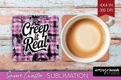 Sarcastic Quote Square Coaster - Halloween Coaster PNG Product Image 1