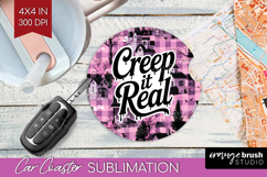 Sarcastic Quote Car Coaster - Halloween Coaster PNG Product Image 1