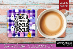 Sarcastic Quote Square Coaster - Halloween Coaster PNG Product Image 1