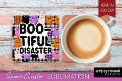 Sarcastic Quote Square Coaster - Halloween Coaster PNG Product Image 1