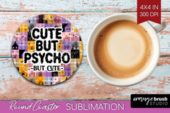 Sarcastic Quote Round Coaster - Halloween Coaster PNG Product Image 1