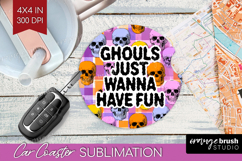 Sarcastic Quote Car Coaster - Halloween Coaster PNG Product Image 1