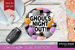 Sarcastic Quote Car Coaster - Halloween Coaster PNG Product Image 1
